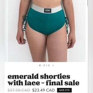 Hoaka Teal Lace-Up Women's Panties